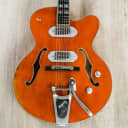 Eastman T58/v-AMB Hollowbody Guitar, Spruce Top, TV Jones, Antique Amber Varnish