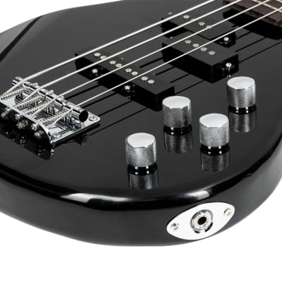 New Glarry GIB 4 String Bass Guitar Full Size Black image 7