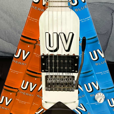 UV Vodka Red White & Blue Promotional Flying V with Tremolo image 8