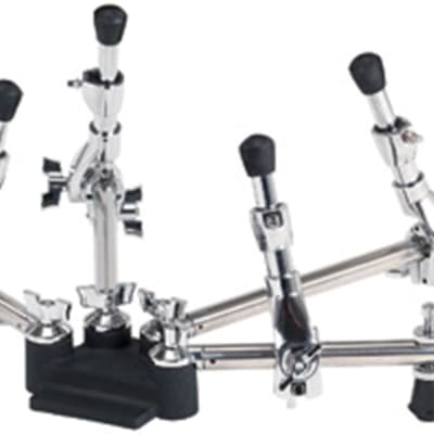 DW DWCP9909 Adjustable Lifter Bass Drum/Tom Riser - Chrome *Torn/ Crushed Outer Box image 3