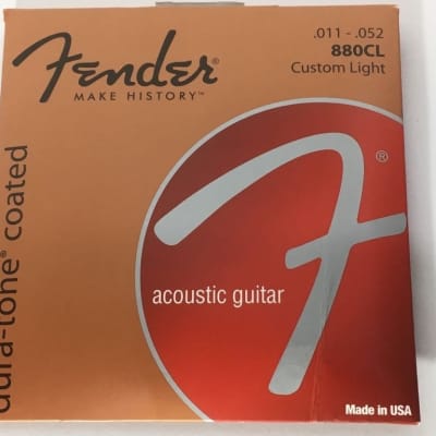 Fender Strings 880cl 80/20 Bronze Coated 11-52 Acoustic Guitar Strings image 3