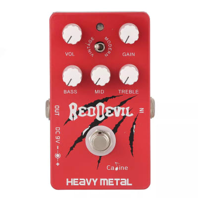 Caline CP-30, Red Devil Heavy Metal Distortion Guitar Effect Pedal true Bypass image 1