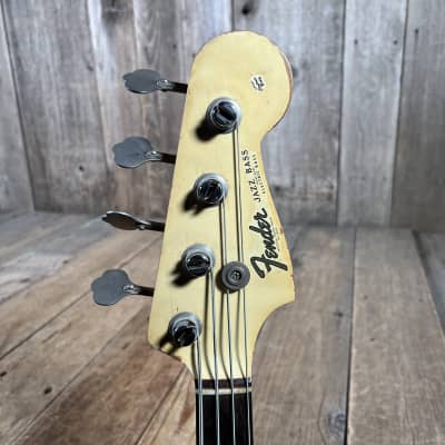 Fender Jazz Bass Olympic White Matching Headstock Pre CBS Custom Color  1964 image 12