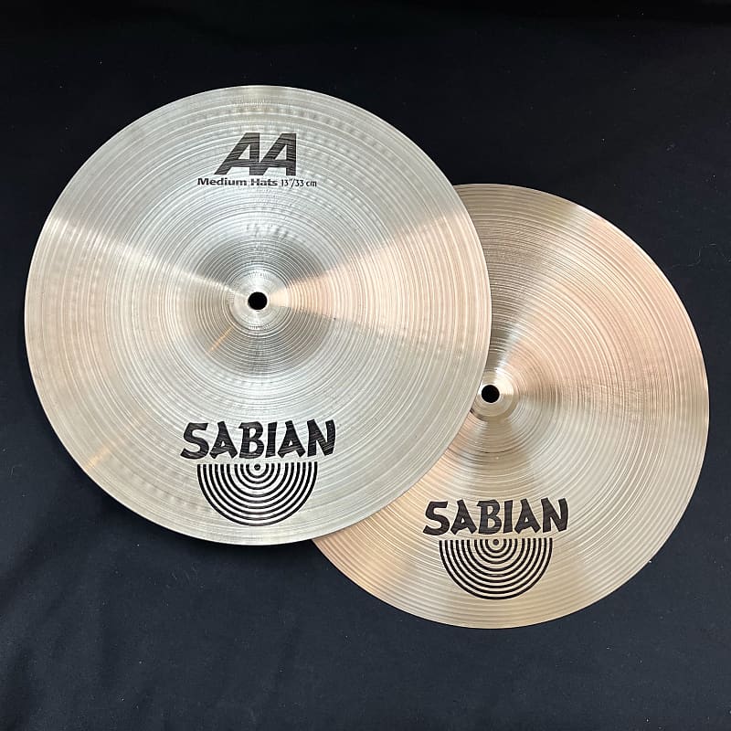 Sabian AA 13-inch Medium Hi-Hats, Old Logo, 846gm/1212gm