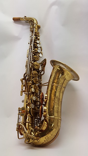 Buescher 400 Top Hat Cane Alto Saxophone Original Case B7 1956