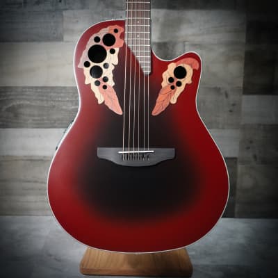 Ovation CE44-RRB-G Celebrity Reverse Red Burst Mid Bowl Acoustic Guitar for sale