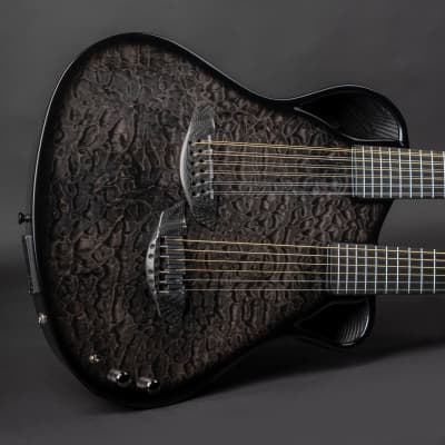 Emerald Chimaera | Carbon Fiber 18-String Double Neck Acoustic Guitar image 7
