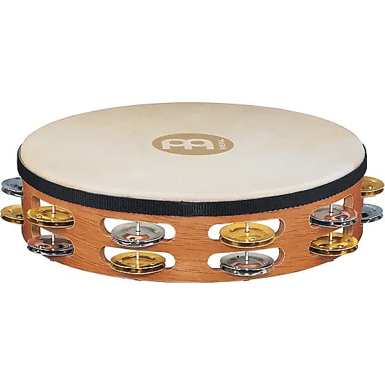 Immagine Meinl TAH2M-SNT 10" Traditional Wood Tambourine with Double Row Dual Alloy Jingles - 1