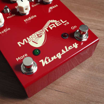 Kingsley Minstrel V3 Tube Overdrive  2023 - Latest version with "more" footswitch and updated gain modes image 5