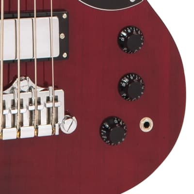 Vintage VS4 ReIssued Series Bass Guitar - Cherry Red image 6