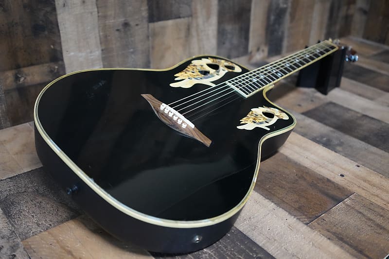 Galveston WOB-500BK Black Acoustic Electric Guitar Plastic Back | Needs Work | See Description | image 1