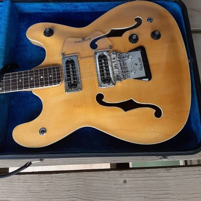 Vintage Circa 1966 Burns-Baldwin Vibraslim Electric Guitar w/ Original Case! Natural, Flamed Maple! for sale