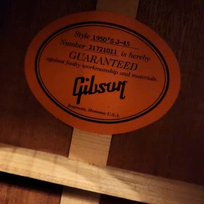 2021 Gibson 1950'S J-45 Vintage Sunburst w/ OHSC image 15
