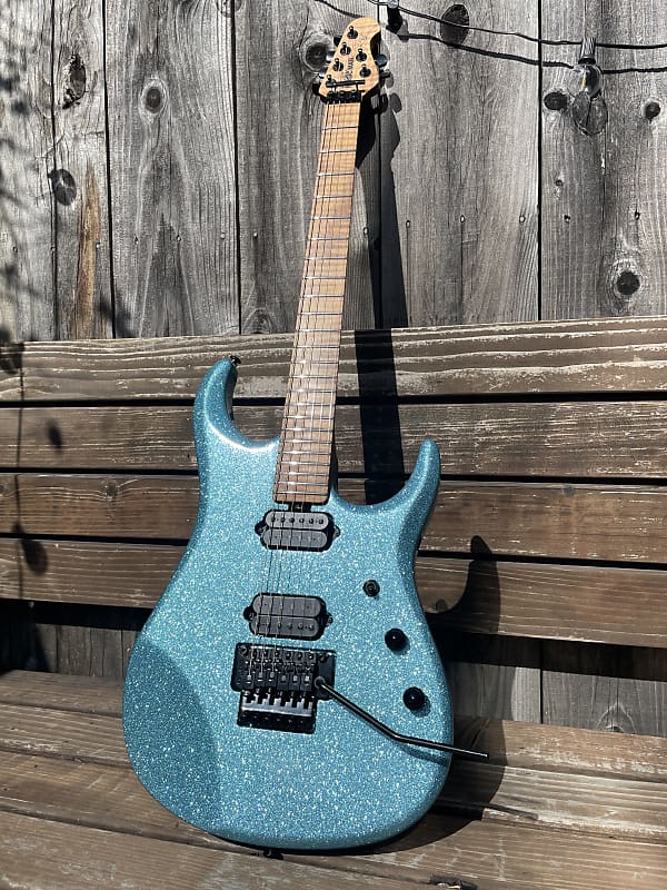 Ernie Ball Music Man JP16-6 Limited Edition Aqua Sparkle, 1 Ernie Ball Music Man JP16-6 Limited Edition Aqua Sparkle, 1