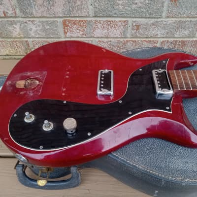 Vintage 1963 Gretsch Corvette Electric Guitar Husk Project w/ Pickups, Hagstrom Case! image 3