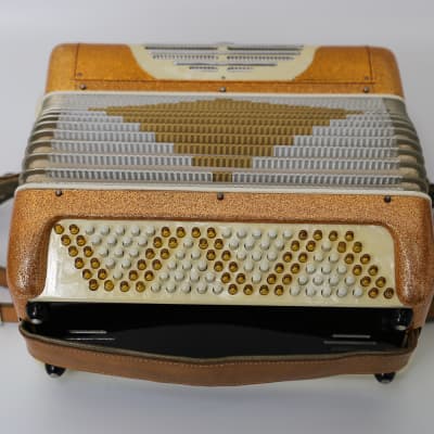 Cavalier 120 Bass Accordion 1940 - Gold / Mother of Pearl image 3