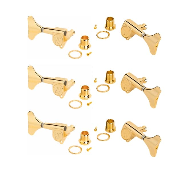 Warwick Bass Gold Tuning Key Set of (6) Gold Reverb