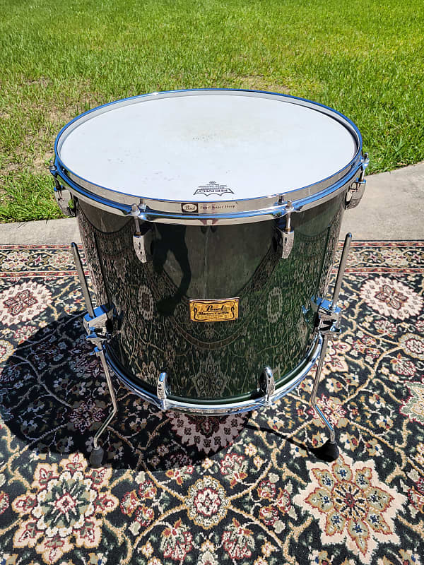 1997 Pearl Masters Custom MMX 18x16 Floor Tom Emerald Mist Reverb