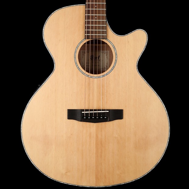 Cort SFX-E NS Solid Spruce/Mahogany Venetian Cutaway with Electronics Natural Satin image 1