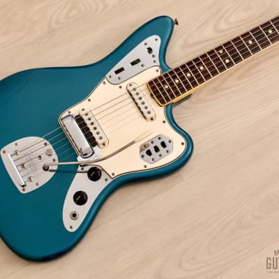 1966 Fender Jaguar Vintage Offset Guitar Lake Placid Blue 100% Original w/ Case for sale