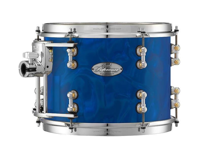 Pearl Music City Custom 14"x12" Reference Pure Series Tom BLUE SATIN MOIRE RFP1412T/C721 image 1