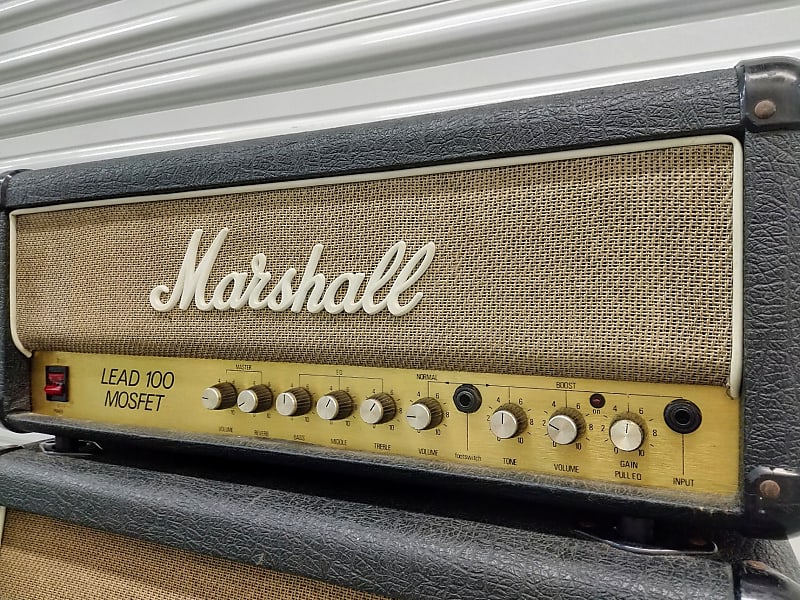 Marshall Model 3210 Lead 100 MOSFET Head 1980s With 1965A 4x10 Speaker  Cabinet - Vintage Half Stack