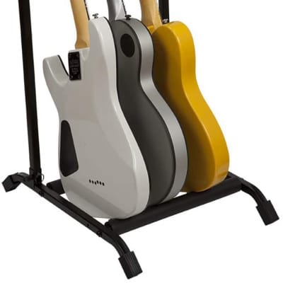 Rok-It Multi Guitar Stand Rack with Folding Design; Holds up to 3 Electric or Acoustic Guitars image 5
