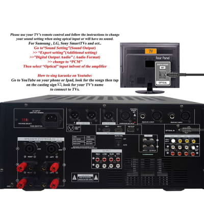 IDOLmain 6000W Professional Karaoke Mixing Amplifier& Speakers, Dual Wireless Mics Karaoke System image 4