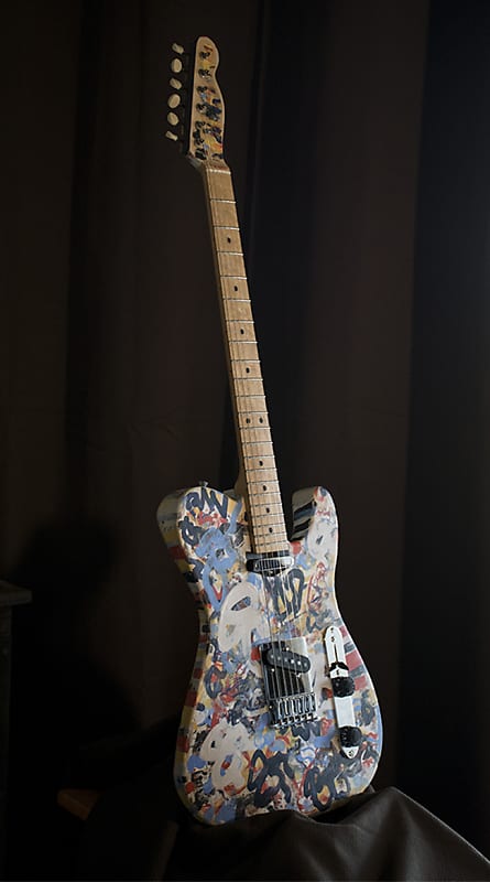 Hand Painted Electric Guitar | Reverb