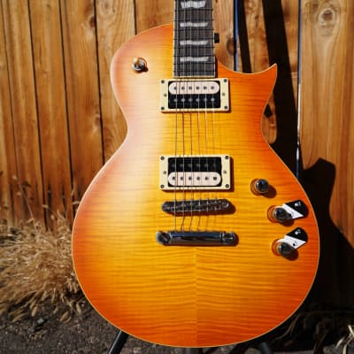 ESP LTD DELUXE EC-1000T Honey Burst Satin 6-String Electric Guitar (2022) image 3