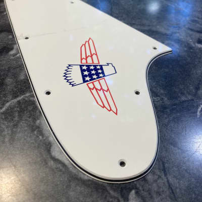 3 Ply Parchment Pickguard for Gibson Bicentennial Thunderbird Bass 1976-1979 w/ Red & Blue Decal