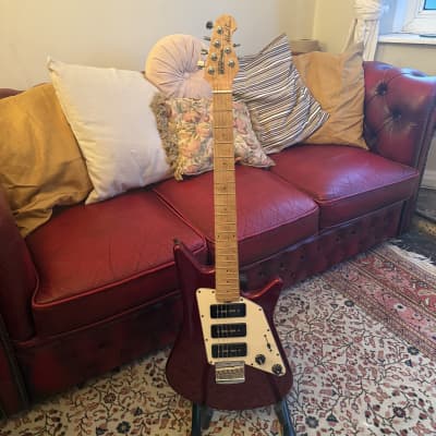 Ernie Ball Music Man Albert Lee MM90 Hardtail 2012 - Candy Red image 2