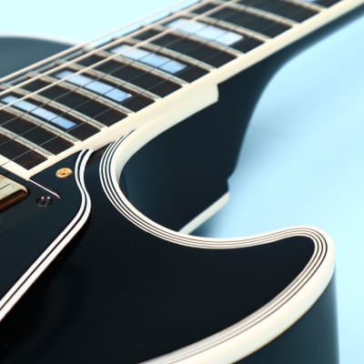 2021 Gibson Les Paul Custom Black Electric Guitar Gold Hardware Custom Shop image 7