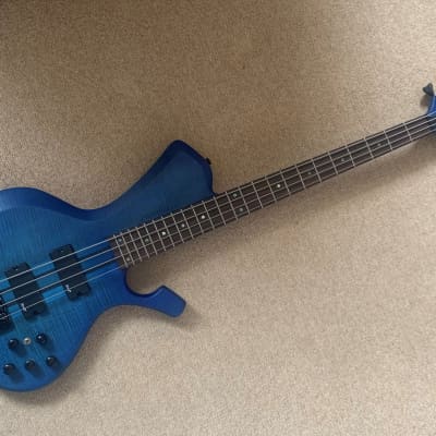 Spear  S-2 Bass Guitar, Transparent Blue 1990's for sale