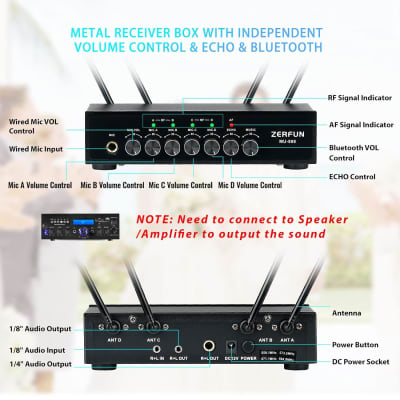 Audio New Model Td- Professional Uhf True Diversity 2 Channel Wireless  Microphones System With 2 Cordless Handheld Mic