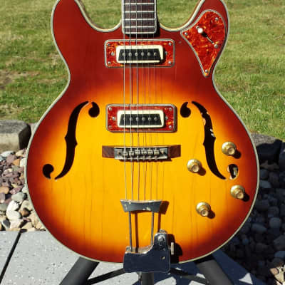 Aria 1202T Semi Hollow Body Guitar / Vintage guitar made in Japan image 3