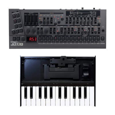 Roland JD-08 Boutique Series Desktop Synth Module and Boutique K-25m Portable Keyboard Bundle