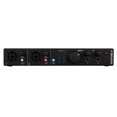 Arturia MINIFUSE-4-BLACK Black Audio & MIDI STudio Recording Interface with Cables image 2