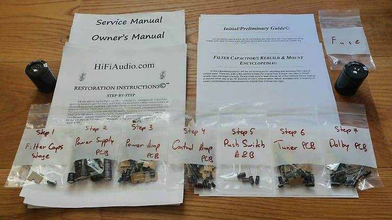 Kenwood Eleven IV restoration kit filter capacitor repair rebuild fix  			