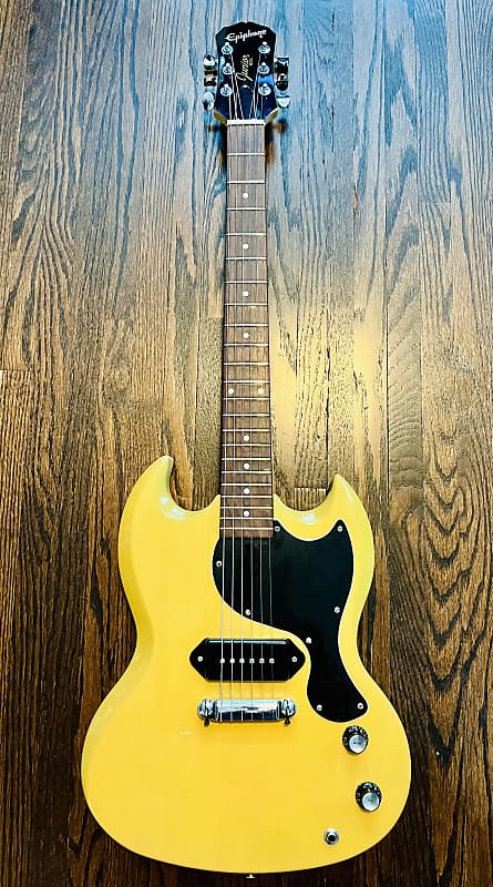 epiphone sg jr エピフォン SG jr TVイエロー Epiphone SG Jr - 1997 - TV Yellow w/ Upgrades | Reverb