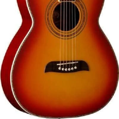 Oscar Schmidt OF2CS Folk Acoustic Guitar Cherry Sunburst image 2