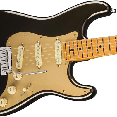 Fender American Ultra Stratocaster®, Maple Fingerboard, Texas Tea W Elite Molded Case image 4