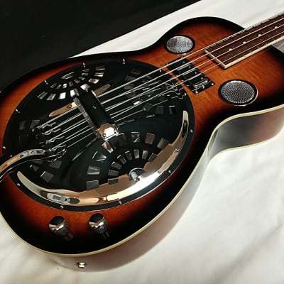 GOLD TONE PBB Paul Beard Bass 4-string resonator BASS guitar w/CASE Tobacco image 3