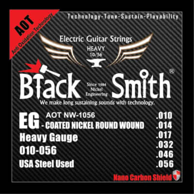 BLACKSMITH Electric 6 String Set, Nano-Carbon Coated Steel - Heavy 010 - 056 for sale