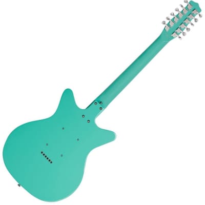 Danelectro 59 Vintage 12 String Electric Guitar Dark Aqua w/ stand and cleaning cloth image 7
