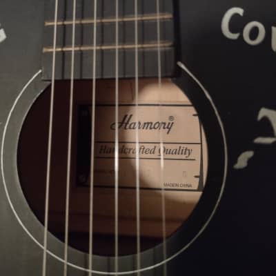 1990s Harmony "Singing Cowboys" Reissue Parlor Guitar Melody Ranch/Gene Autry-style Stencil Acoustic image 5