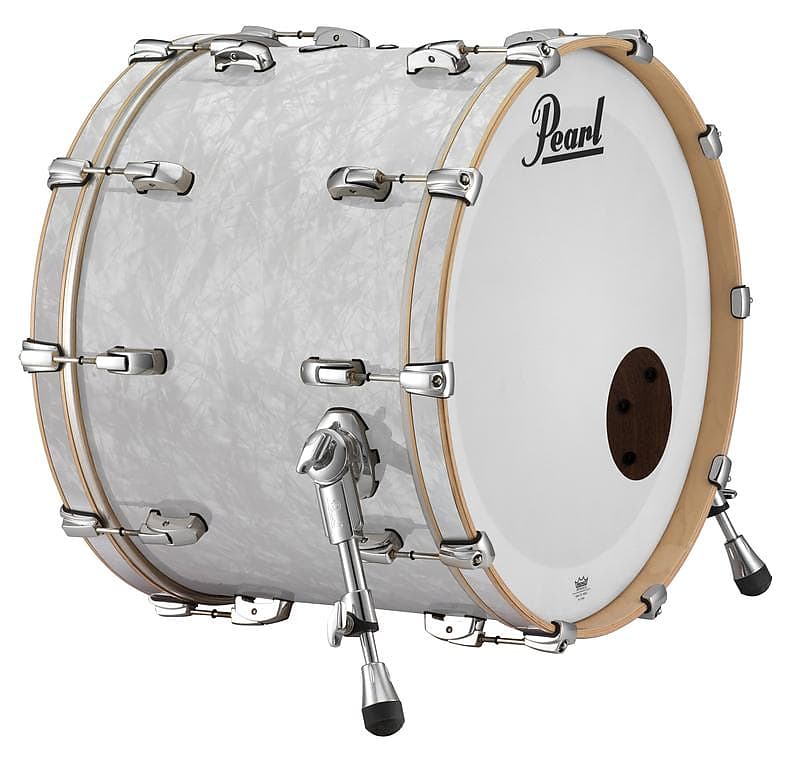 Pearl Music City Custom 24"x14" Reference Series Bass Drum w/BB3 Mount MATTE WHITE MARINE PEARL RF2414BB/C422 image 1