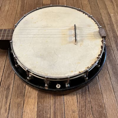 Vintage 50s-60s Kay K54 5-string Resonator Banjo with Original Chipboard Case image 4