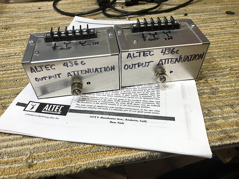 Altec 436C Compressor Amplifier Output Attenuator Reverb