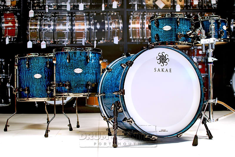 Sakae Celestial 5pc Drum Set Drum Set Caribbean Blue Tamo - Clearance Deal image 1